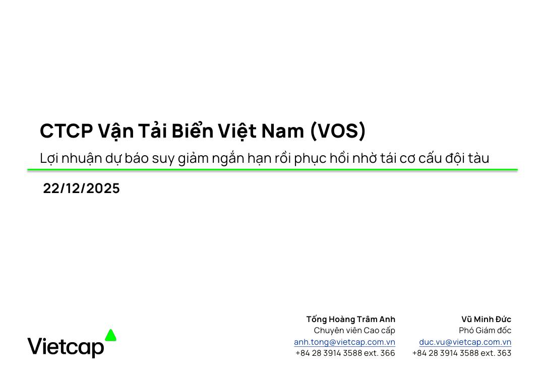 VOS: Báo cáo cập nhật KQKD Q3/2025