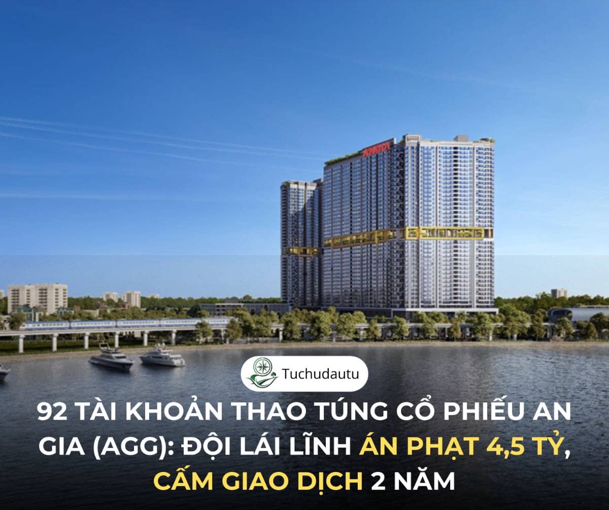 92 tài khoản thao túng cổ phiếu An Gia (AGG): Đội lái lĩnh án phạt 4,5 tỷ, cấm giao dịch 2 năm