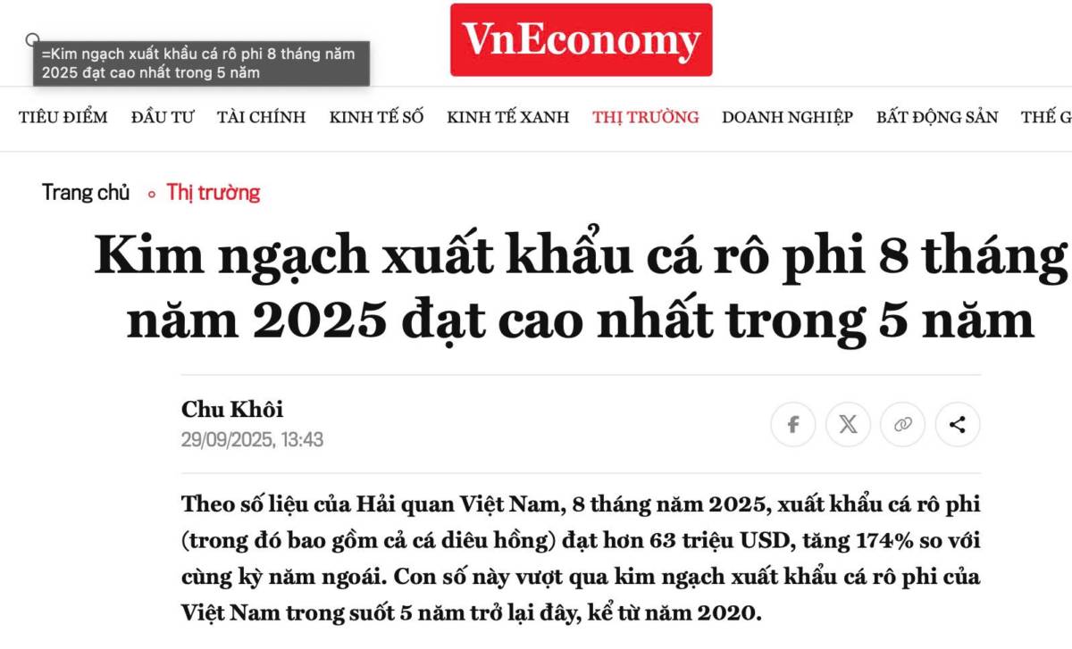 ANV bứt phá - VHC chật vật: Cuộc đua cá tra tăng tốc năm 2025