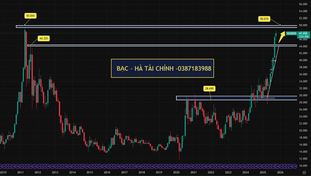 Giá bạc chững lại quanh vùng 48 USD/oz – Đà tăng tạm nghỉ, nhưng xu hướng lớn chưa kết thúc
