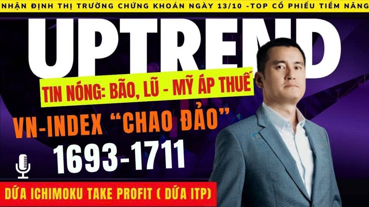 Chứng khoán hôm nay: Bão lũ, Mỹ áp thuế Trung Quốc 100% , VN-Index "chao đảo" rơi về 1693-1711?
