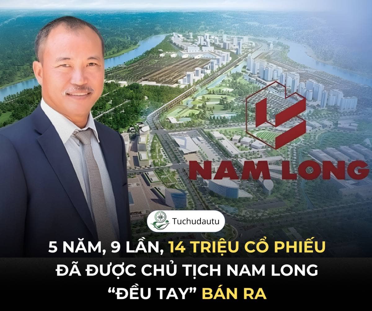 5 năm, 9 lần, 14 triệu cổ phiếu đã được chủ tịch Nam Long “đều tay” bán ra . Ông Nguyễn Xuân Quang,  ...