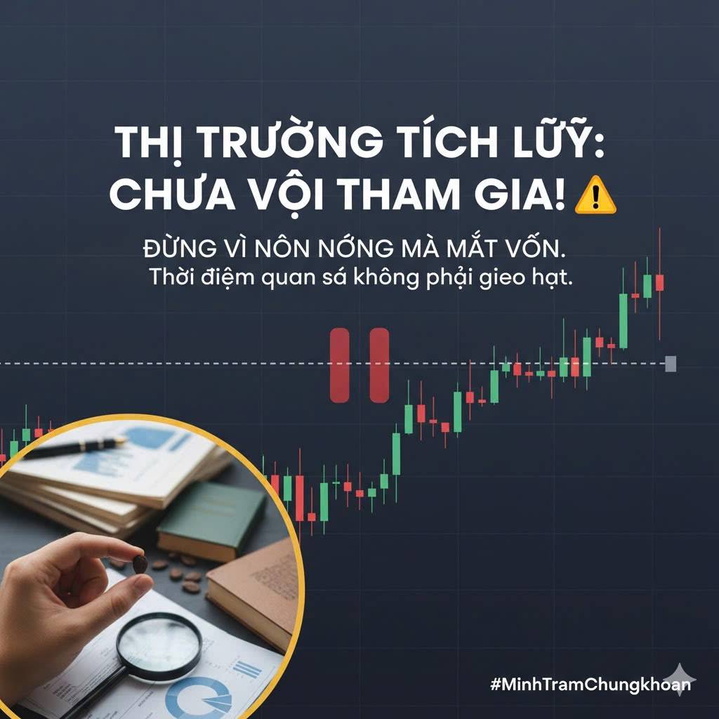 ⚠️ THỊ TRƯỜNG CHỨNG KHOÁN TÍCH LŨY – CHƯA VỘI THAM GIA ⚠️. Mấy tuần nay, sáng nào tôi cũng mở bảng điện,  ...