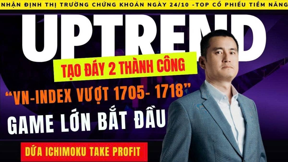 Chứng khoán hôm nay: Tạo đáy 2 thành công? VN-Index bật vượt kháng cự 1705-1718, Game lớn bắt đầu!