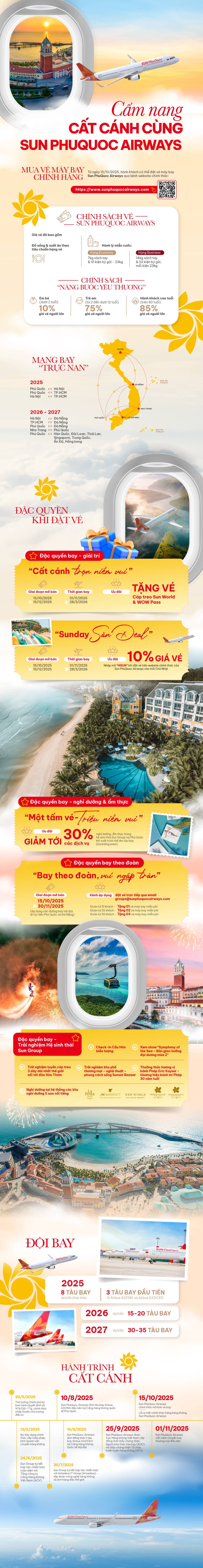 Tất tần tật cẩm nang cất cánh từ 1/11 cùng Sun PhuQuoc Airways cho hành khách