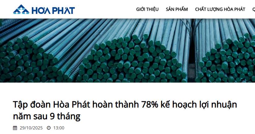 Hòa Phát đã ra báo cáo KQKD quý 3.2025