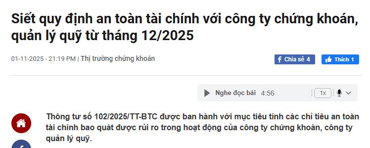 Thông tư 102 có siết chặt ngành chứng khoán, NĐT nên cập nhật đầy đủ tránh bị hiểu lầm 1 số nội dung không đúng với tính chất của thông tư