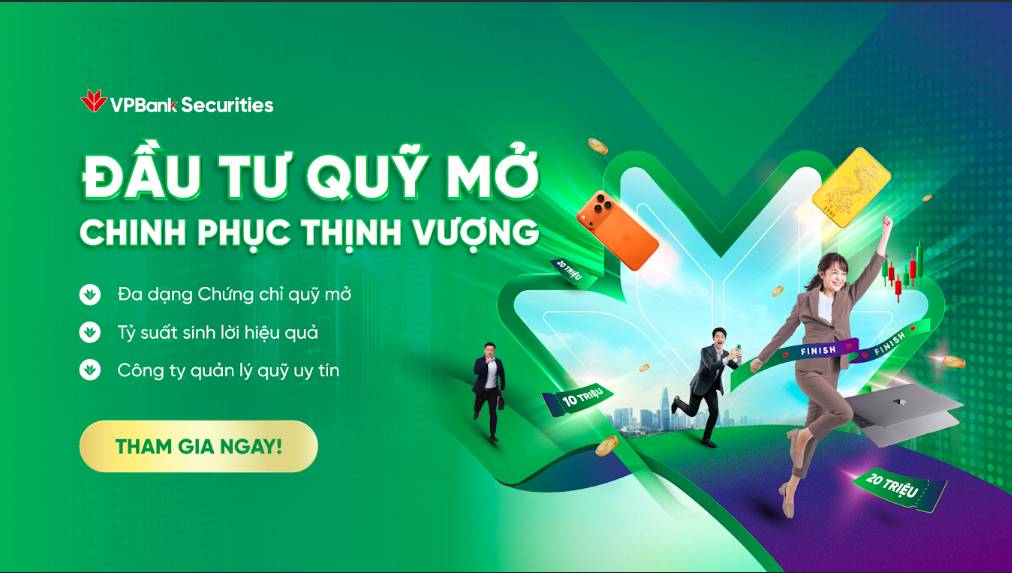 Trúng vàng, iPhone, MacBook Air khi mua chứng chỉ quỹ tại VPBankS