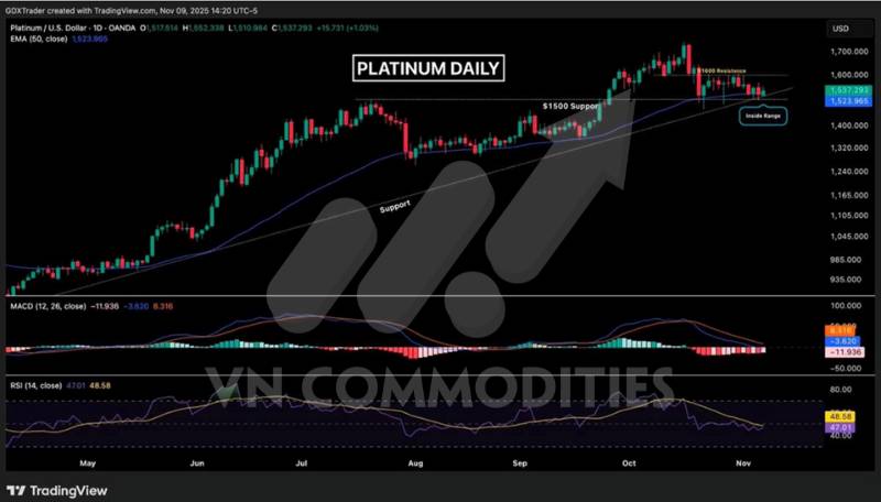 Bạch kim tích lũy chờ bứt phá, đồng phát tín hiệu điều chỉnh – Dòng tiền trú ẩn trở lại với vàng và bạc châu Á