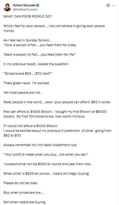 Tác giả “Cha giàu, Cha nghèo” cảnh báo: “Nguồn cung bạc đang cạn kiệt, giá có thể vọt lên 200 USD/ounce”