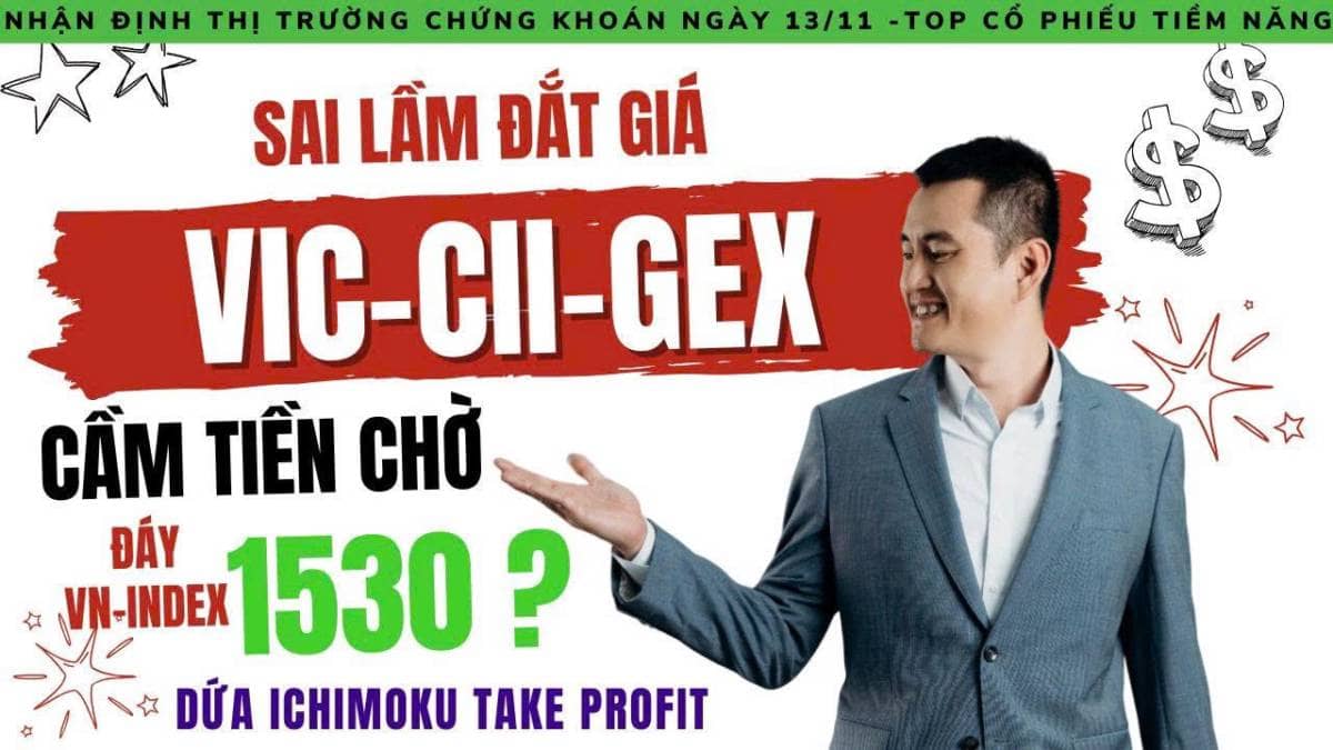 Chứng khoán hôm nay: Sai lầm đắt giá, cắt lỗ VIC, GEX, CII trong sợ hãi, cầm tiền chờ đáy Vnindex 1530