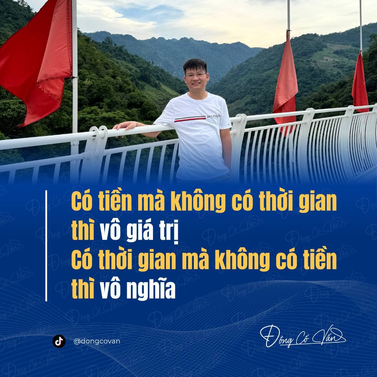 Có tiền mà không có thời gian thì vô giá trị, có thời gian mà không có tiền thì vô nghĩa
