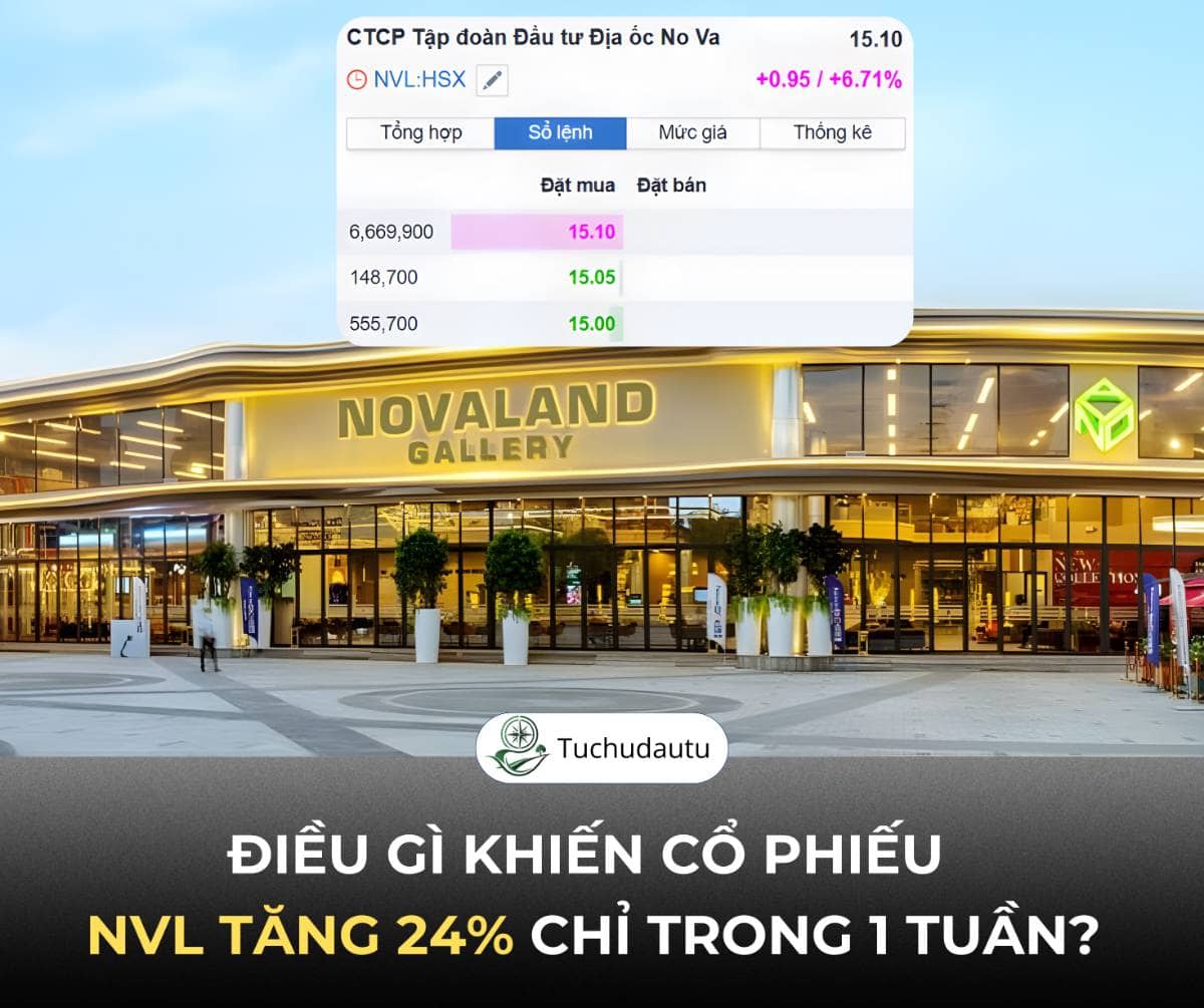 Điều gì khiến cổ phiếu NVL tăng 24% chỉ trong 1 tuần?