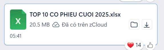 Trường đang có file TOP 10 CỔ PHIẾU CUỐI 2025. File tổng hợp được đội ngũ CKG tổng hợp lại từ các tổ  ...