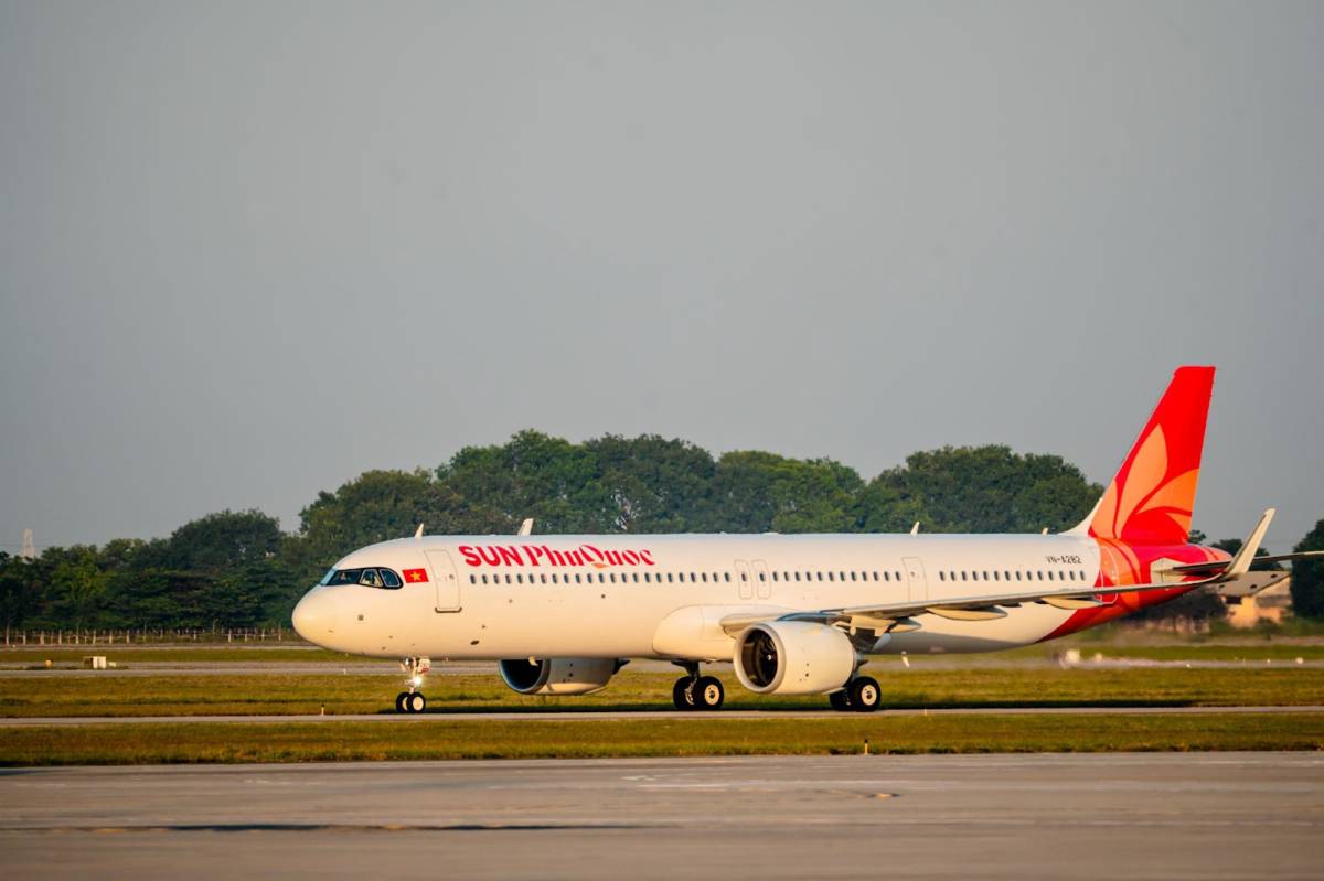 Sun PhuQuoc Airways đón tàu bay thứ tư Airbus A321NX, tăng năng lực khai thác cho mùa cao điểm cuối