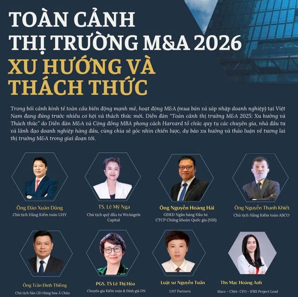 M&A VIETNAM KHỞI ĐỘNG CHƯƠNG TRÌNH M&A SHARING. -. Ngày 22/11/2025. Ban Kết nối và Xúc tiến đầu tư M&A  ...