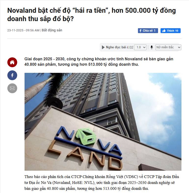 500.000 tỷ đồng? Có phải Novaland đang thực sự tỉnh giấc?