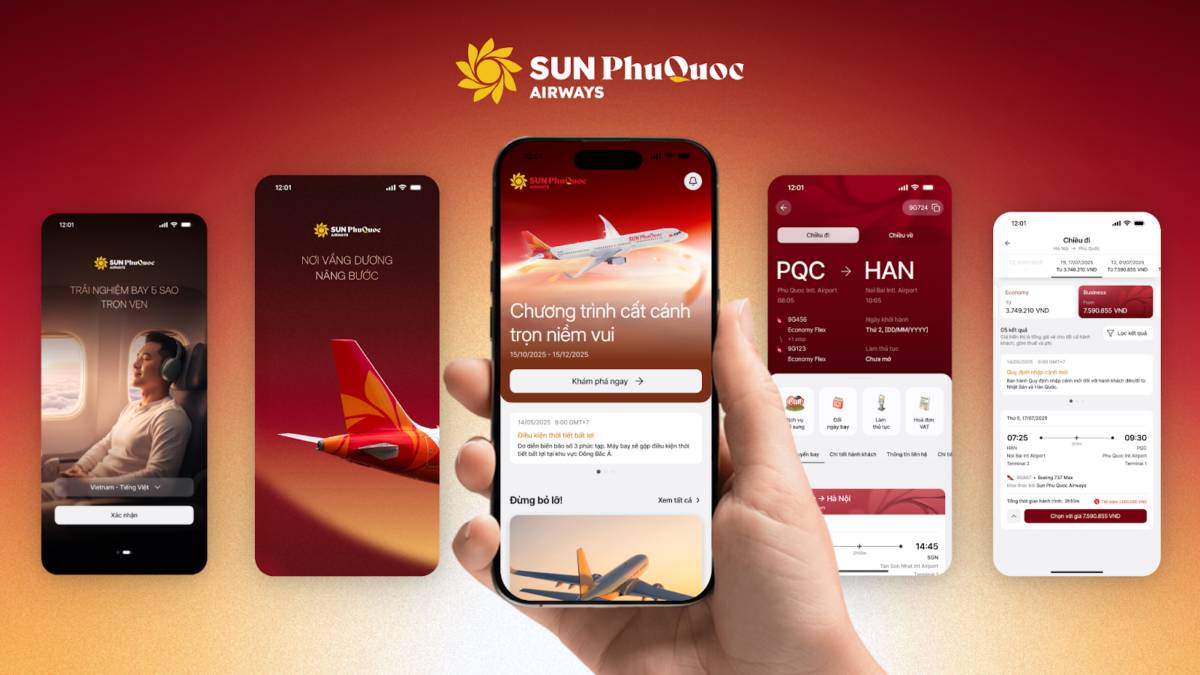 Ra mắt ứng dụng Sun PhuQuoc Airways với ưu đãi 20% giá vé mọi chặng bay