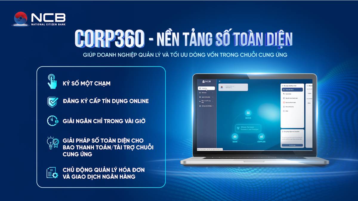 NCB số hóa giải pháp tài trợ chuỗi cung ứng cho các tập đoàn và doanh nghiệp lớn