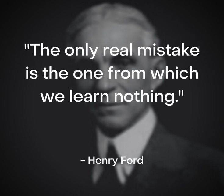 “The only real mistake is the one from which we learn nothing” - Henry Ford . Trong thị trường chứng  ...