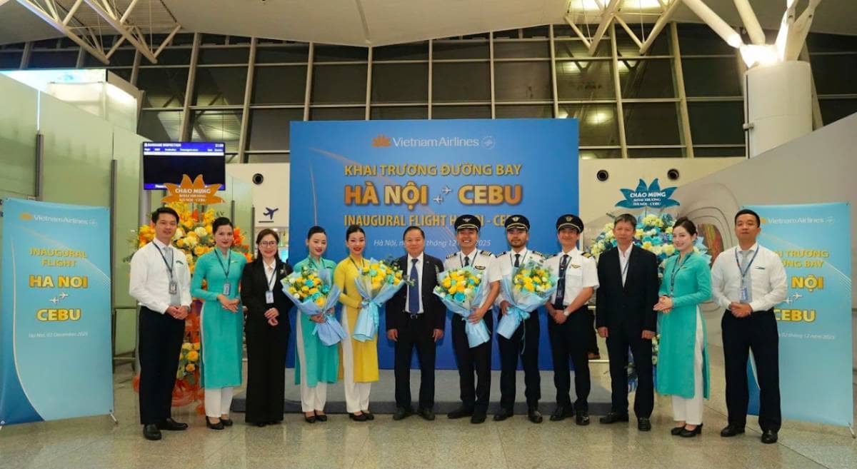 Vietnam Airlines khai trương đường bay thẳng đầu tiên kết nối Hà Nội - Cebu