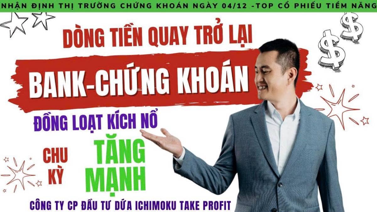 Chứng khoán hôm nay: Dòng tiền quay lại mạnh mẽ, Trụ Bank Chứng khoán đồng loạt kích nổ chu kỳ tăng?