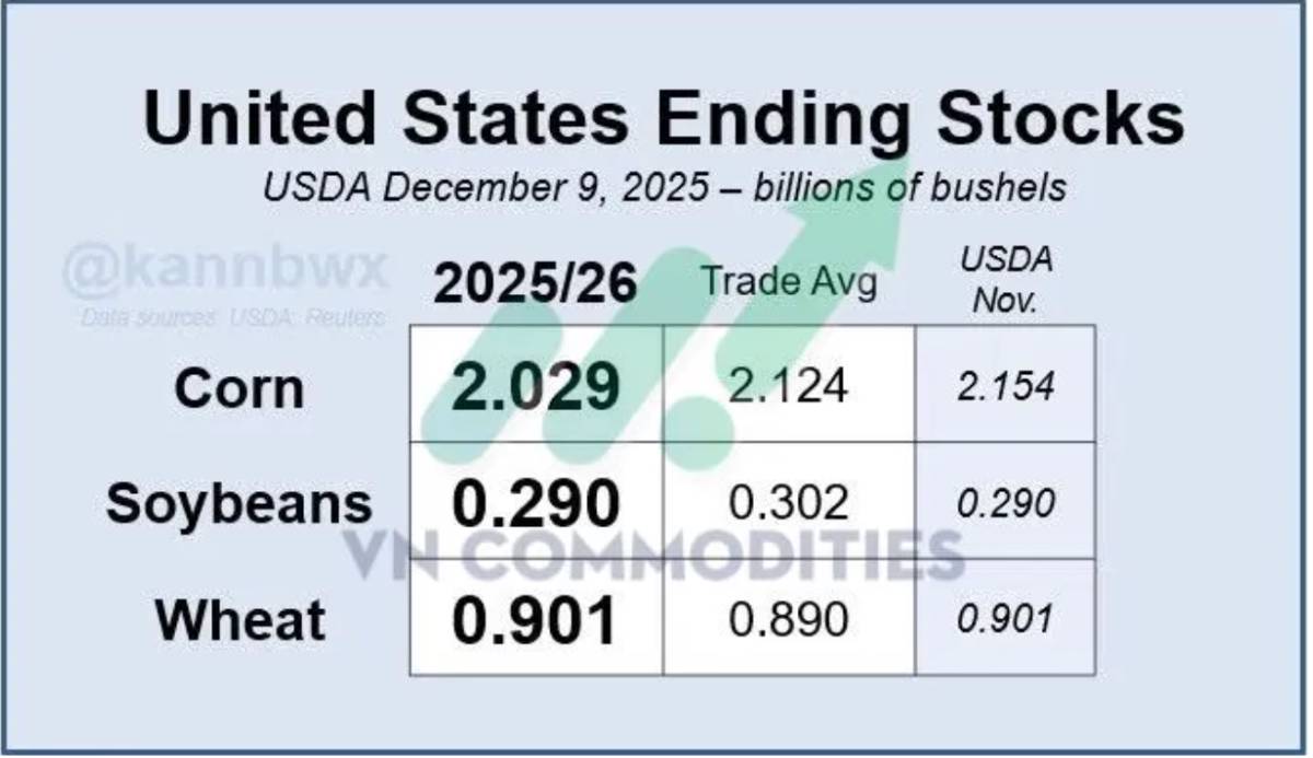 USDA nâng mạnh xuất khẩu ngô, lúa mì thế giới dư cung thêm – Argentina giảm thuế, Việt Nam tăng vọt xuất khẩu cà phê