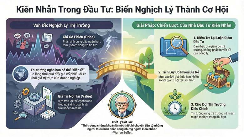 Sự Kiên Nhẫn “Vàng” Trong Đầu Tư: Khoảng Cách Giá – Giá Trị Là Cơ Hội Hay Rủi Ro?