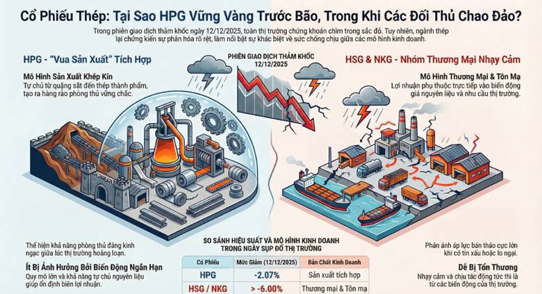 Cú Sốc Toàn Thị Trường Và Điểm Sáng Bất Ngờ Từ Cổ Phiếu Thép HPG – “Vua Sản Xuất” Chống Lại Làn Sóng Thảm Khốc