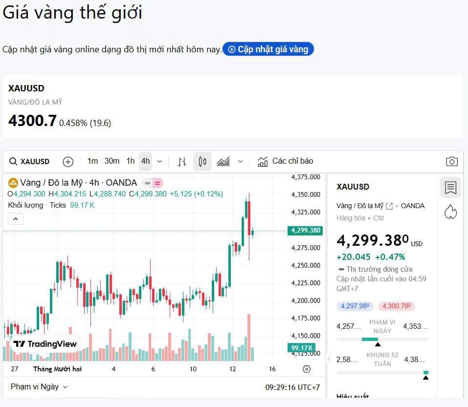 Chạm đỉnh cũ, điều chỉnh lấy đà (13/12/2025). UPDATE GIÁ VÀNG. - Giá vàng SJC: 156.3 triệu/lượng (tăng  ...