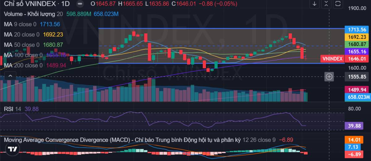Thị trường phân cực: Nhóm Tài chính bật tăng giữa làn sóng bán tháo.