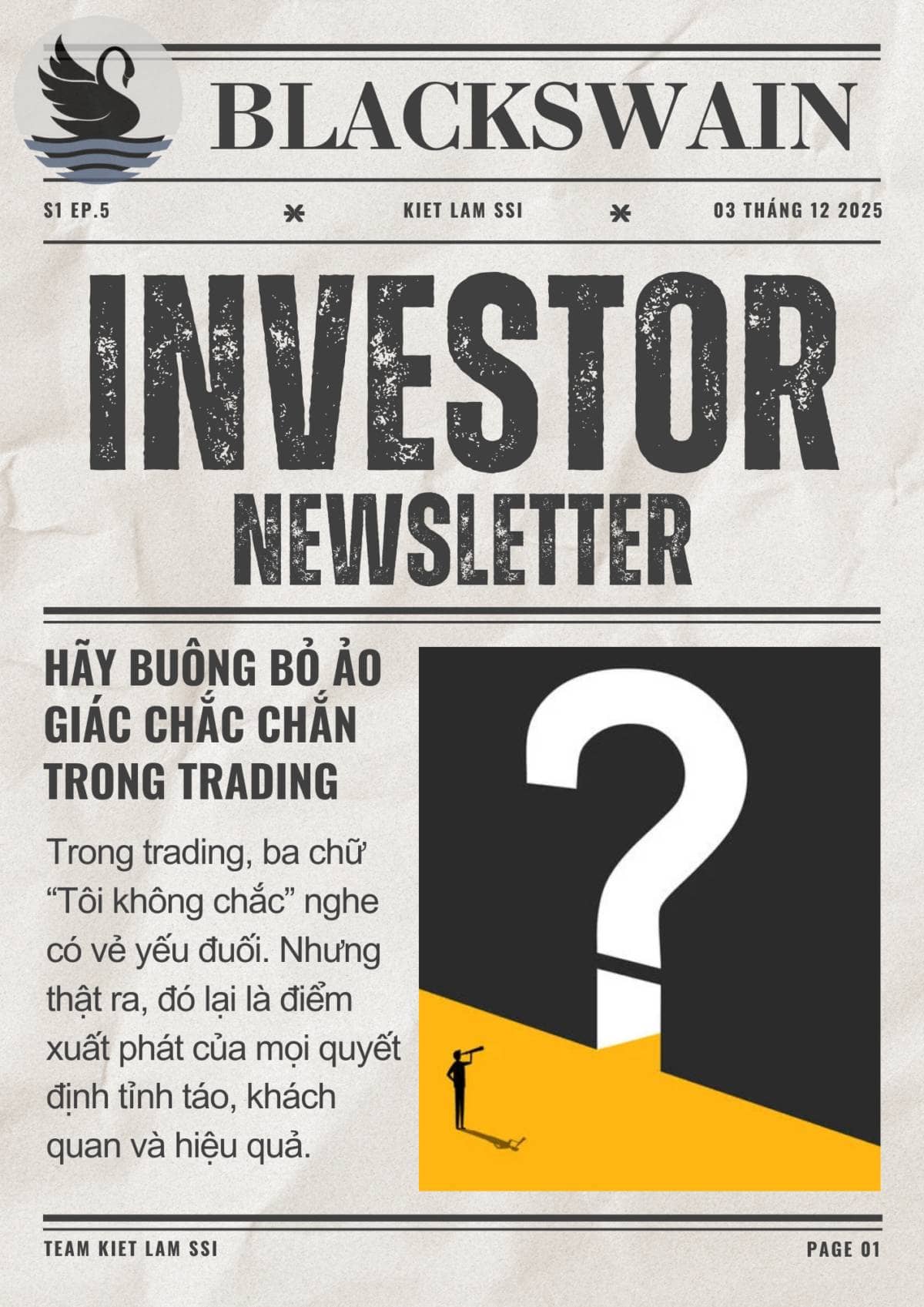 Hãy buông bỏ ảo giác về sự chắc chắn trong trading!