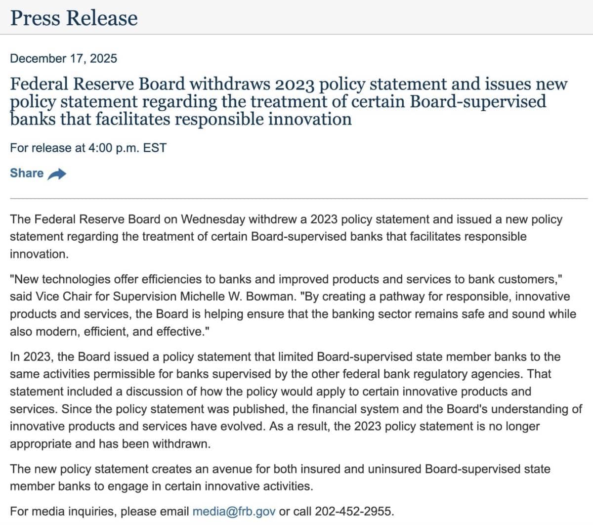 Fed cập nhật chính sách đổi mới ngân hàng và tác động tới thị trường kim loại quý