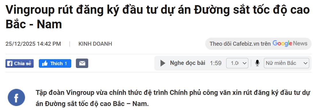 Vingroup rút chân - Thời điểm vàng cho các liên minh hạ tầng bứt phá