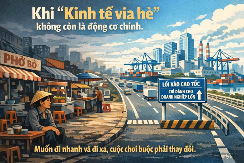 Khi "Kinh tế vỉa hè" không còn là động cơ chính