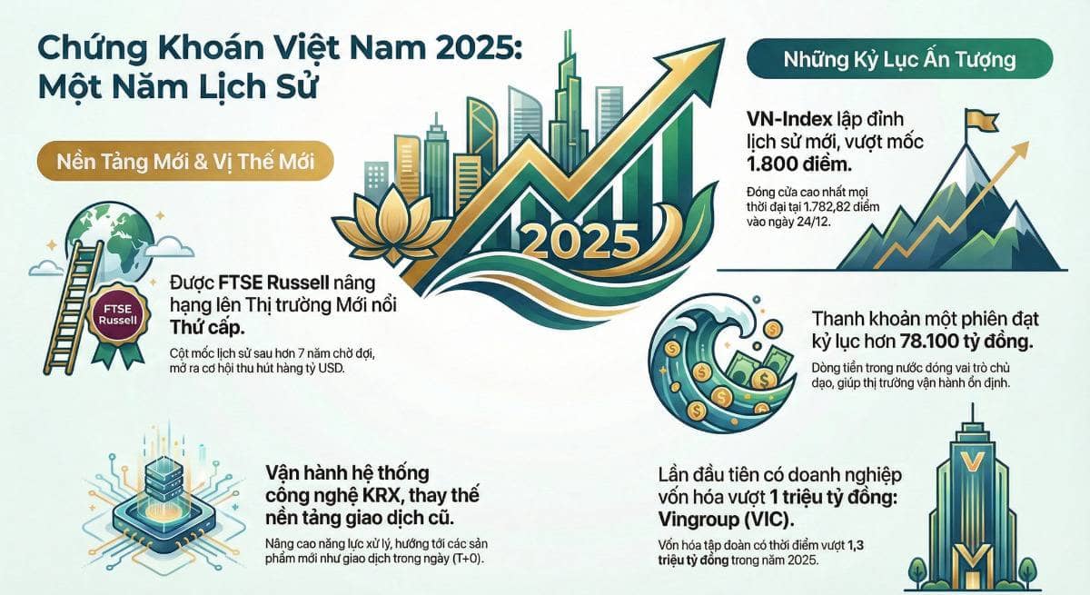 Chứng khoán việt nam 2025: Không chỉ là kỷ lục, đó là sự trỗi dậy của một "con hổ" mới!