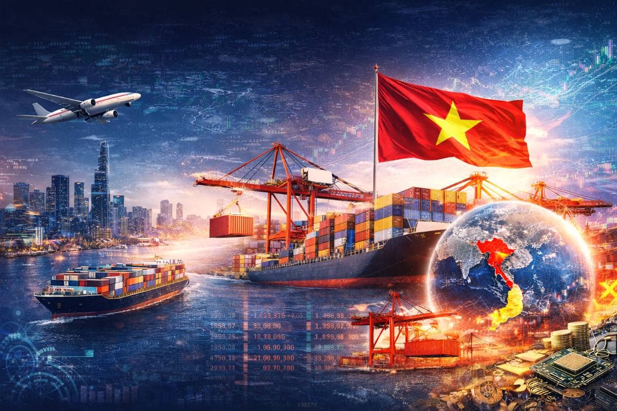 Xuất nhập khẩu Việt Nam: Từ “cửa ngõ hội nhập” đến trụ cột tăng trưởng – Ai đang hưởng lợi lớn nhất trong chuỗi giá trị toàn cầu?