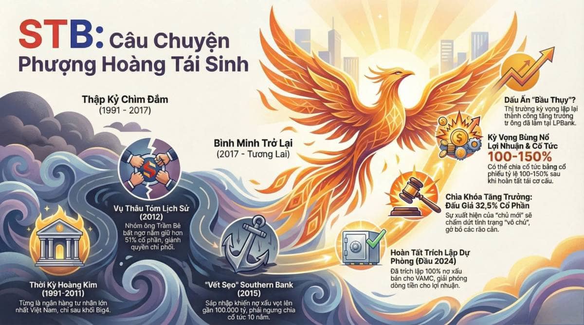 Sacombank: Câu chuyện trỗi dậy, sụp đổ và tái sinh