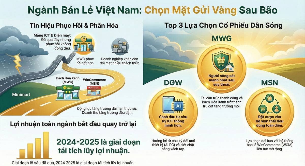 Ngành bán lẻ bước qua đáy: tiền đang chảy về doanh nghiệp nào?