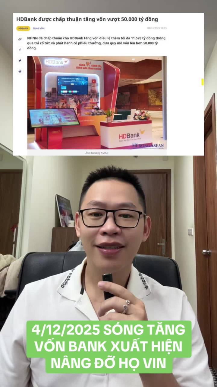 Sóng tăng vốn bank xuất hiện nâng đỡ họ Vin