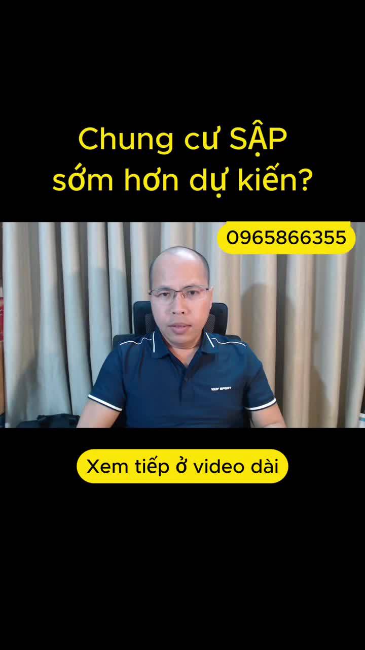 Chung cư SẬP sớm hơn dự kiến