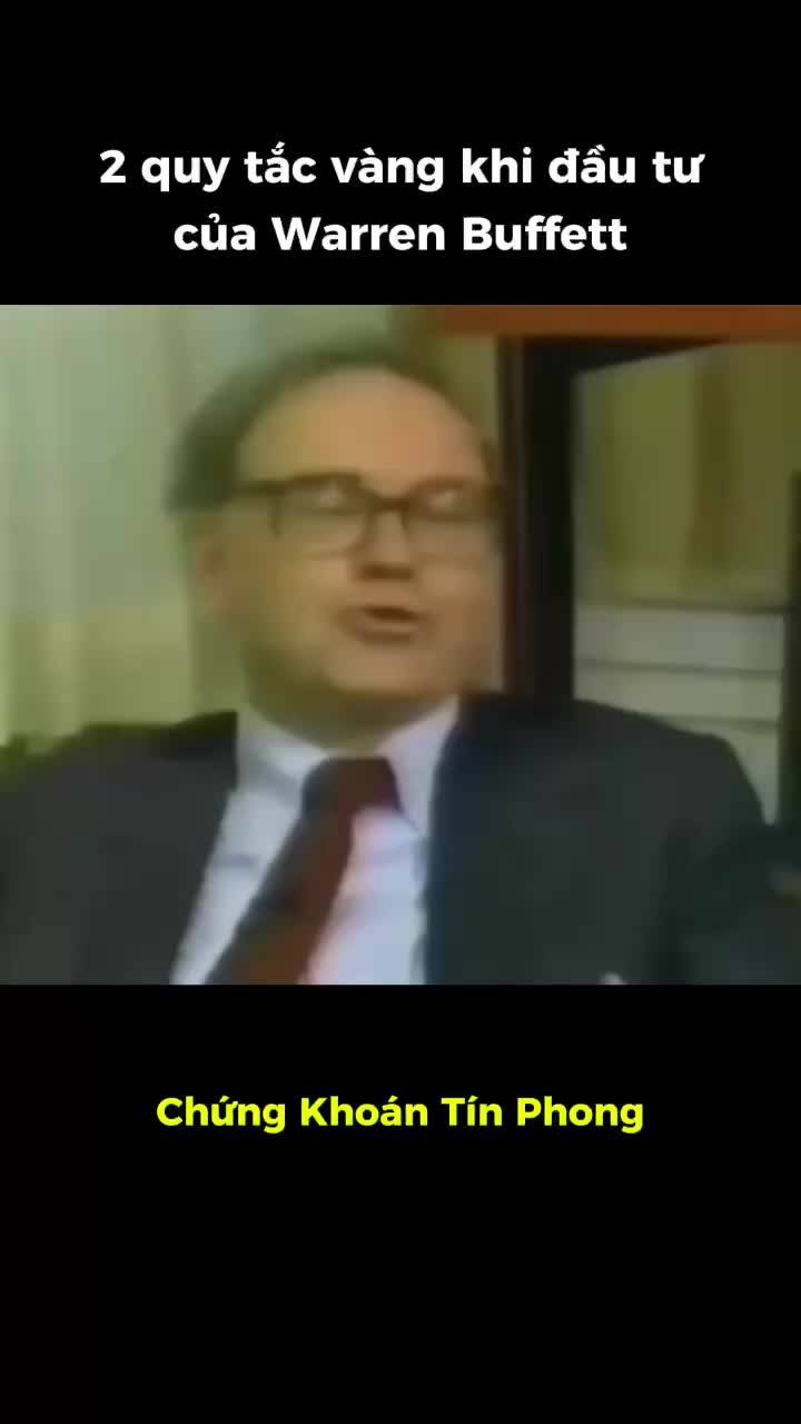 Warren Buffett chia sẻ rằng quy tắc quan trọng nhất trong đầu tư là "Đừng để mất tiền!" và quy tắc thứ hai là "Đừng quên quy tắc thứ nhất!".

Cách để làm được? "Hãy mua những tài sản đang rẻ hơn giá trị thật và phân bổ vào một danh mục đủ đa dạng. Làm đúng vậy thì khả năng thua lỗ gần như bằng không."

#dautu #chungkhoan #warrenbuffett #chungkhoantinphong