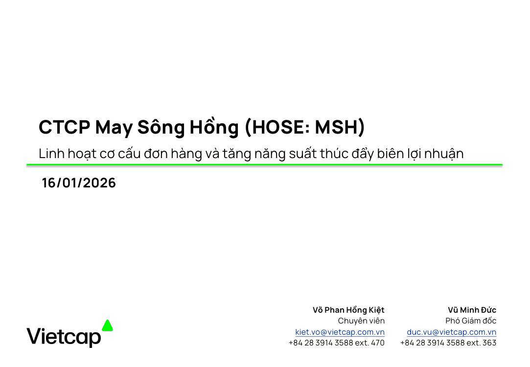 MSH: Báo cáo cập nhật KQKD Q3/2025