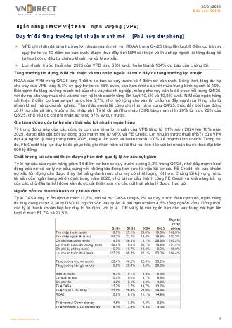 VPB: Báo cáo cập nhật KQKD Q4/2025