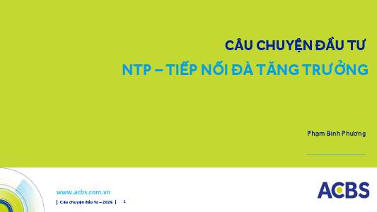 NTP: Khuyến nghị MUA với giá mục tiêu 75,400 đồng/cổ phiếu
