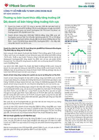NLG: Báo cáo cập nhật KQKD Q4/2025
