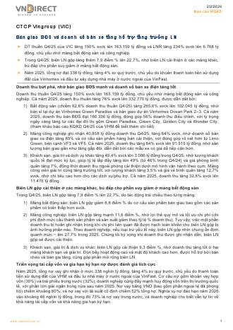 VIC: Báo cáo cập nhật KQKD Q4/2025