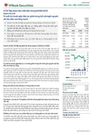 DGC: Báo cáo cập nhật KQKD Q4/2025