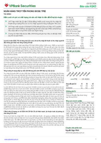 TPB: Báo cáo cập nhật KQKD Q4/2025