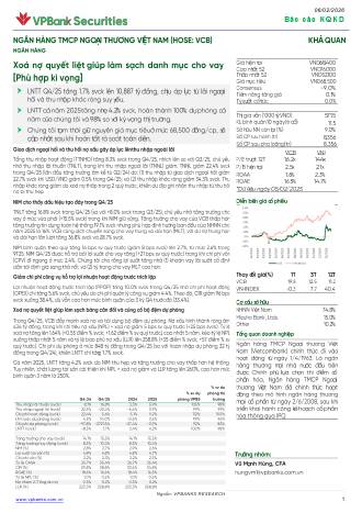 VCB: Báo cáo cập nhật KQKD Q4/2025